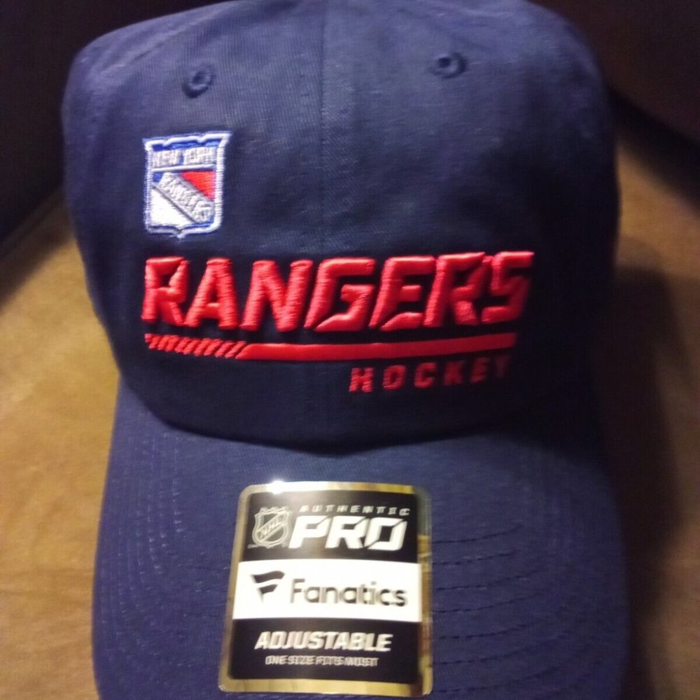 Fanatics Authentic Pro New York Rangers hockey NHL Blue cap (no tags any more)